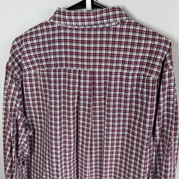 Duluth Trading Co. Mens Plaid Button Up Shirt XL Red/Blue 100% Cotton Casual - Picture 5 of 11